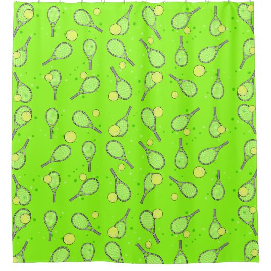 Tennisontwerp Douchegordijn (Voorkant)