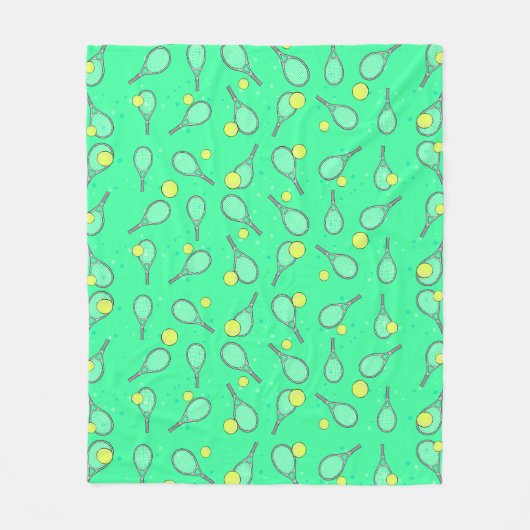 Tennisontwerp Fleece Deken (Voorkant)