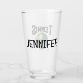 Tennisontwerp Glas (Achterkant)