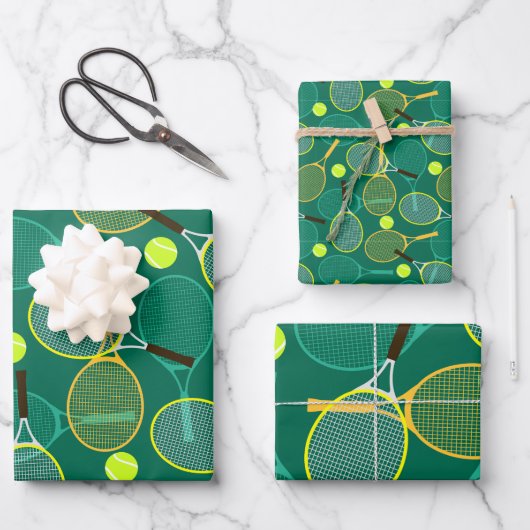 Tennisontwerp Inpakpapier Vel (Voorkant)