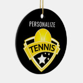 Tennisontwerp Keramisch Ornament (Rechts)