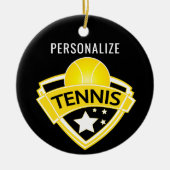 Tennisontwerp Keramisch Ornament (Voorkant)