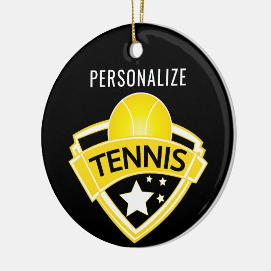 Tennisontwerp Keramisch Ornament (Links)