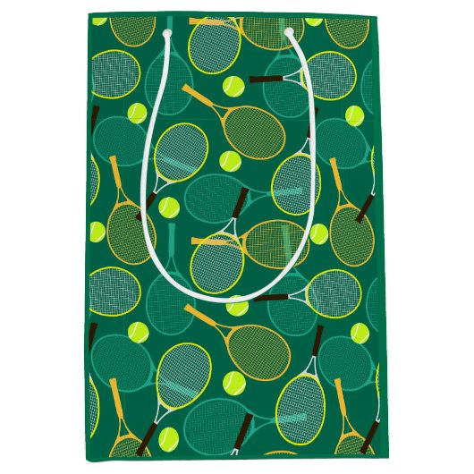 Tennisontwerp Medium Cadeauzakje (Voorkant)