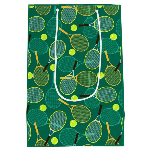 Tennisontwerp Medium Cadeauzakje (Achterkant)