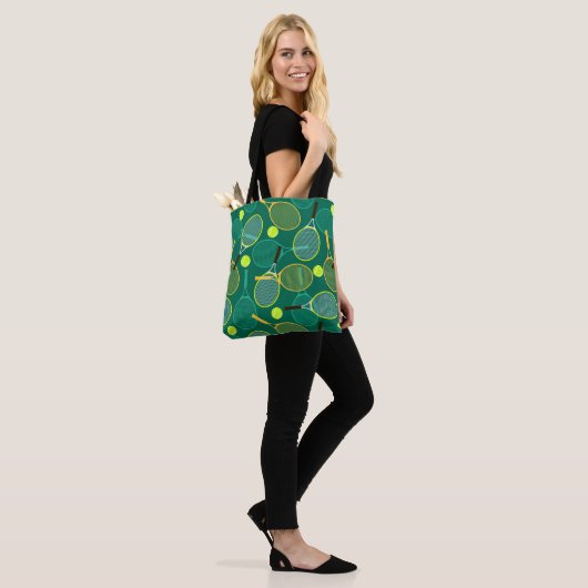 Tennisontwerp Tote Bag (Op model)