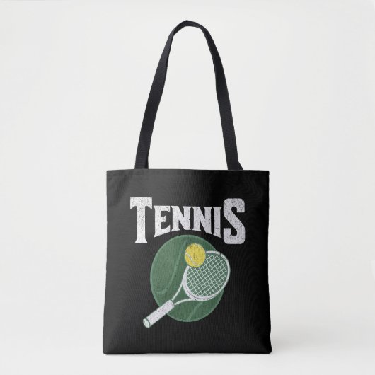 Tennisontwerp Tote Bag (Voorkant)
