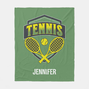 Tennisontwerp voor tennisliefhebbers fleece deken