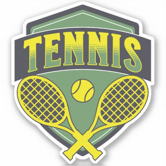 Tennisontwerp voor tennisliefhebbers sticker (Voorkant)
