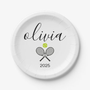 Tennisornament, gepersonaliseerd tennisornament ca papieren bordje
