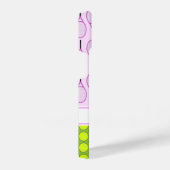 Tennispatroon aangepaste naam blauw iPhone 14 hoes iPhone Hoesje (Rechterkant)