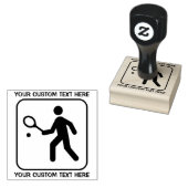 Tennispictogram Aangepast Logo Rubberstempel (Gestempeld)