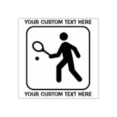 Tennispictogram Aangepast Logo Rubberstempel (Afrduk)
