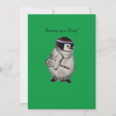 Tennispinguïn met Racket Party Uitnodiging (Voorkant)