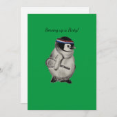 Tennispinguïn met Racket Party Uitnodiging (Voorkant / Achterkant)