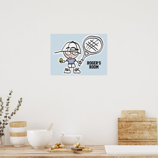 Tennisposter voor jongenskamer of kinderkamer poster (Keuken)