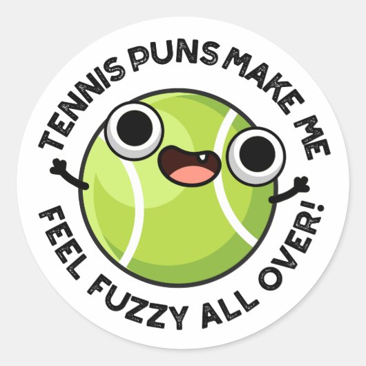 Tennispuns geven me overal een wazig gevoel ronde sticker (Voorkant)