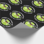 Tennispuns maken me wazig over donker BG Cadeaupapier (Hoek)