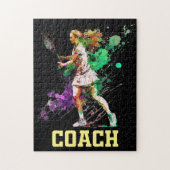 Tennispuzzels voor Vrouw Coach Legpuzzel (Verticaal)