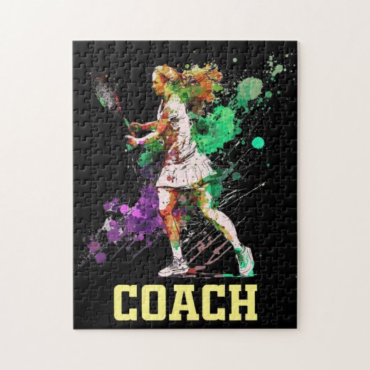 Tennispuzzels voor Vrouw Coach Legpuzzel (Verticaal)