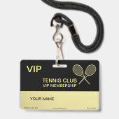 Tennisracket Badge (Voorzijde met lanyard)