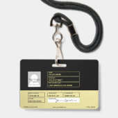 Tennisracket Badge (Achterkant met lanyard)