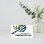 Tennisracket bespanner visitekaartje sjabloon (Staand voorkant)