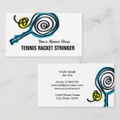 Tennisracket bespanner visitekaartje sjabloon (Voorkant / Achterkant)