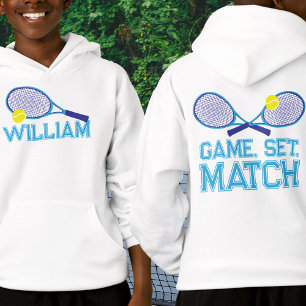 Tennisracket en bal blauw cyaan grafisch aangepast
