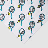 Tennisracket en bal patroon tissuepapier (Detail)