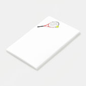Tennisracket en -bal post-it® notes (Schuin)