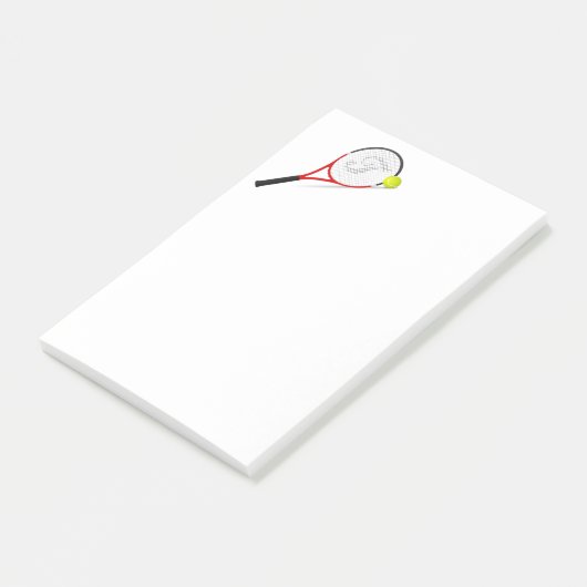 Tennisracket en -bal post-it® notes (Schuin)