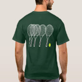 tennisracket en -bal t-shirt (Achterkant)