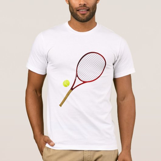 Tennisracket en bal t-shirt (Voorkant)