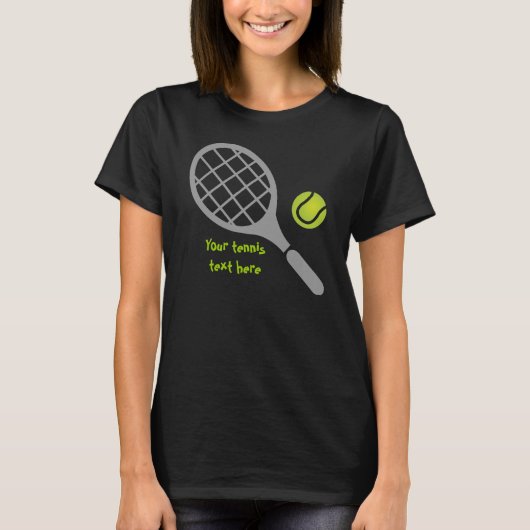 Tennisracket en -bal t-shirt (Voorkant)