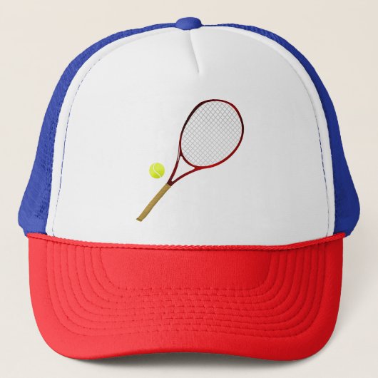 Tennisracket en bal trucker pet (Voorkant)