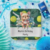 Tennisracket en bal voor tennisliefhebbers papieren bordje (Feest)