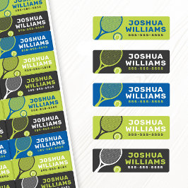 Tennisracket en balnaam telefoonnummer woning labels