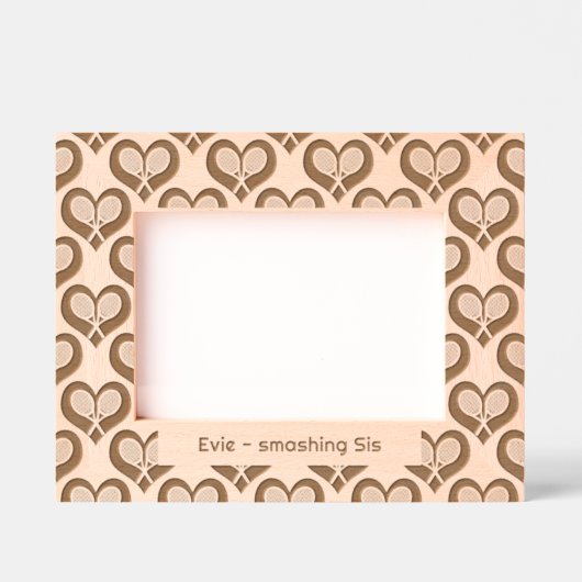  tennisracket hart gegraveerde lijstjes (Voorkant)