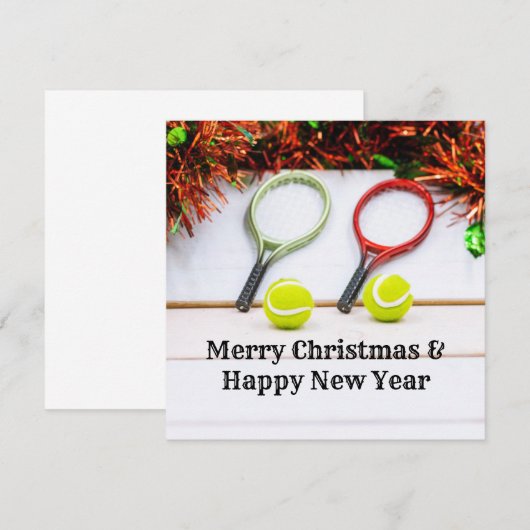 Tennisracket met kerstdecoratie (Voorkant / Achterkant)