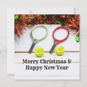 Tennisracket met kerstdecoratie (Voorkant)