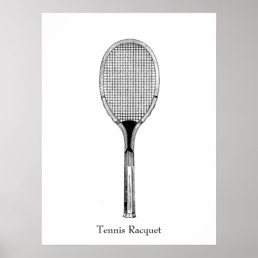 Tennisracket Poster (Voorkant)