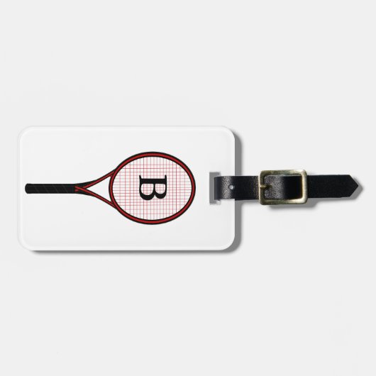 Tennisracketontwerp Bagagelabel (Voorkant horizontaal)