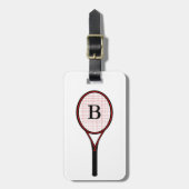 Tennisracketontwerp Bagagelabel (Voorkant verticaal)