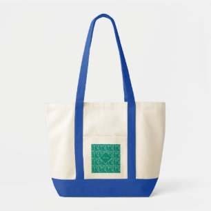 Tennisracketpatroon Retro Groen Tote Bag