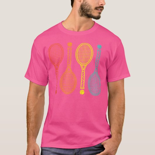 Tennisrackets Ballen T-shirt (Voorkant)