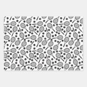 Tennisrackets & Ballen Verjaardagscadeau Inpakpapier Vel (Voorkant 2)