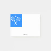 Tennisrackets Blauwe Achtergrond Gepersonaliseerd Post-it® Notes (Voorkant)