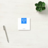 Tennisrackets blauwe achtergrond gepersonaliseerd post-it® notes (Kantoor)