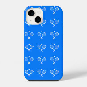 Tennisrackets Blauwe Achtergrond   iPhone 14 Hoesje